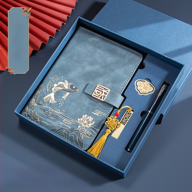 Caiet de notițe A5 pentru birou, cadou creativ pentru costum de birou, modă națională, cutie cadou pentru costum de birou, cadou pentru întâlnirea anuală