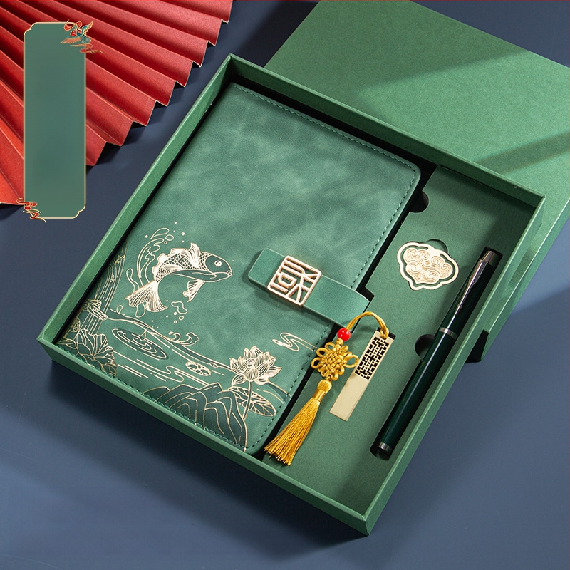 Caiet de notițe A5 pentru birou, cadou creativ pentru costum de birou, modă națională, cutie cadou pentru costum de birou, cadou pentru întâlnirea anuală