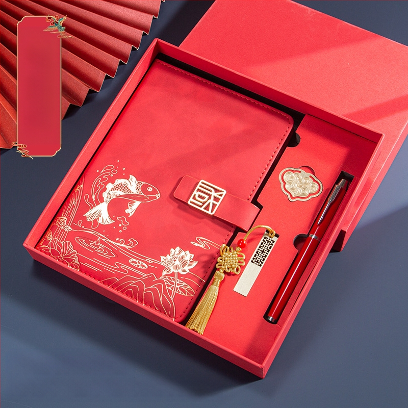 Caiet de notițe A5 pentru birou, cadou creativ pentru costum de birou, modă națională, cutie cadou pentru costum de birou, cadou pentru întâlnirea anuală