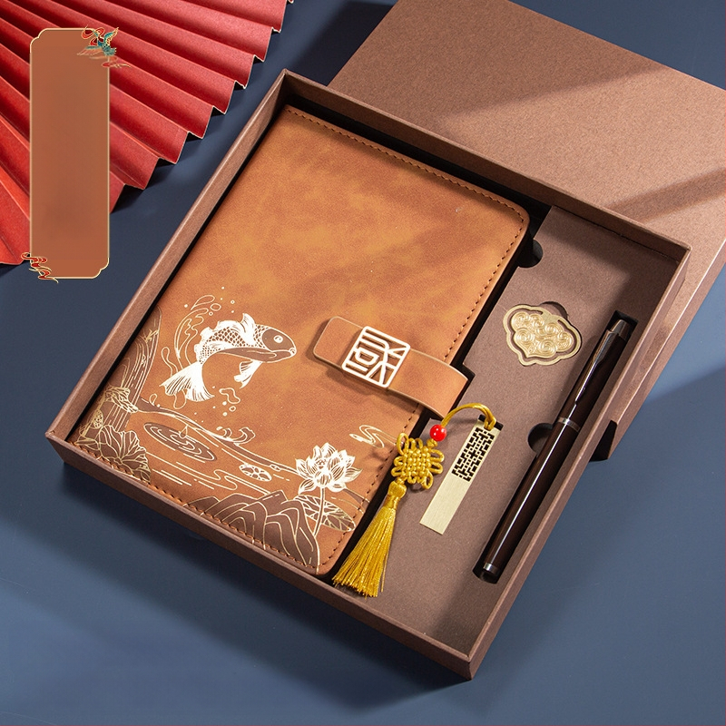 Caiet de notițe A5 pentru birou, cadou creativ pentru costum de birou, modă națională, cutie cadou pentru costum de birou, cadou pentru întâlnirea anuală