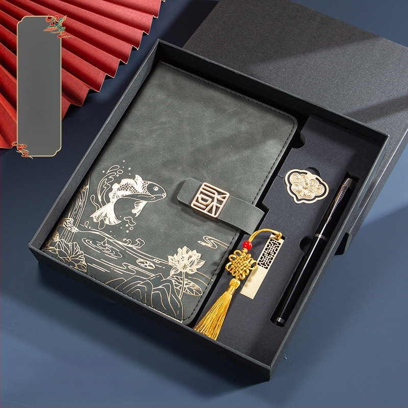 Caiet de notițe A5 pentru birou, cadou creativ pentru costum de birou, modă națională, cutie cadou pentru costum de birou, cadou pentru întâlnirea anuală