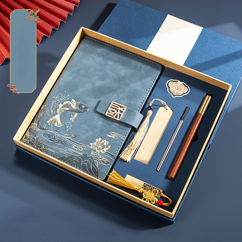 Caiet de notițe A5 pentru birou, cadou creativ pentru costum de birou, modă națională, cutie cadou pentru costum de birou, cadou pentru întâlnirea anuală