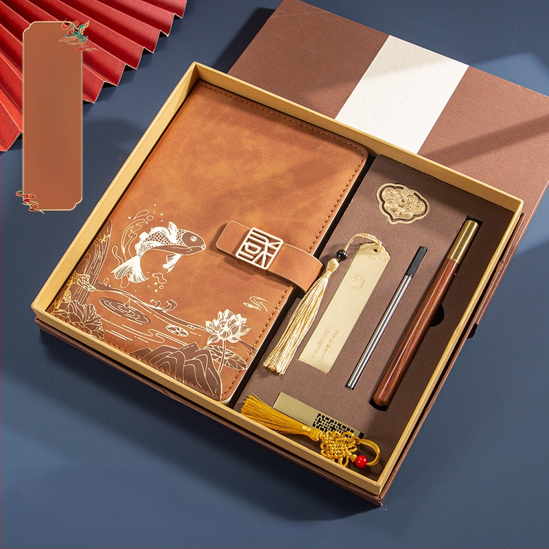 Caiet de notițe A5 pentru birou, cadou creativ pentru costum de birou, modă națională, cutie cadou pentru costum de birou, cadou pentru întâlnirea anuală