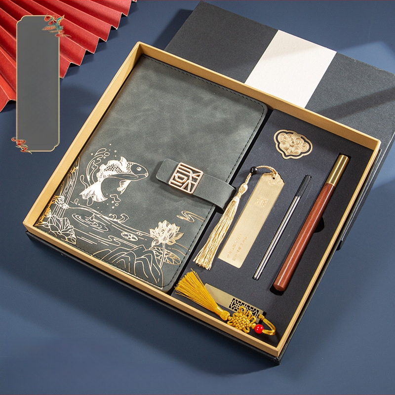 Caiet de notițe A5 pentru birou, cadou creativ pentru costum de birou, modă națională, cutie cadou pentru costum de birou, cadou pentru întâlnirea anuală