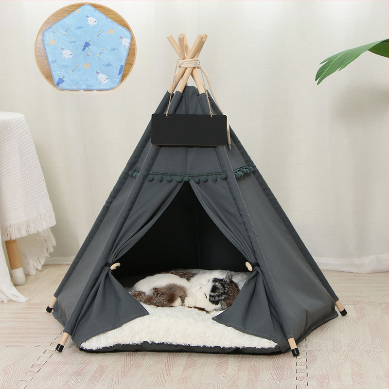 Lemmikloomatelk Four Seasons universaalne kassikeel suvine lemmikloomavoodi eemaldatav ja pestav suletud sisekassimajja kassimajja