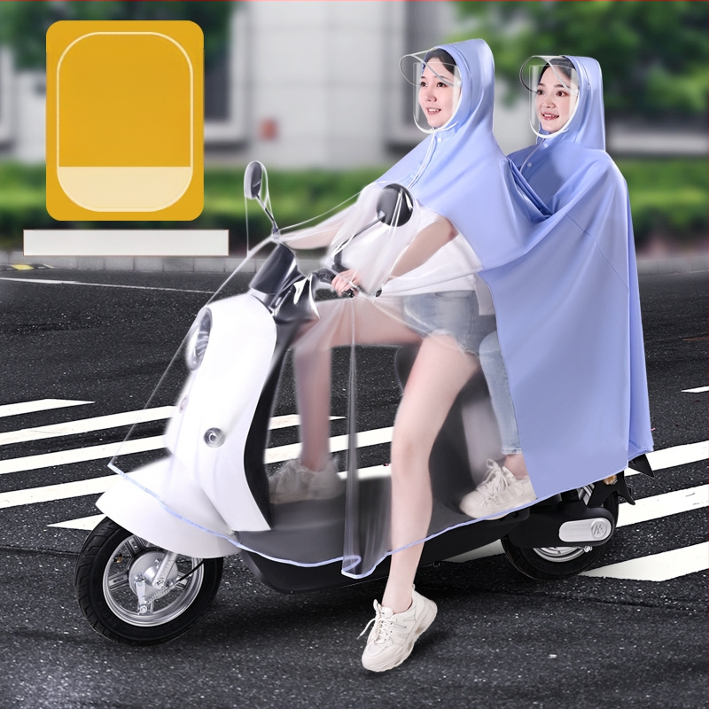 Elektromos autó esőkabát nagykereskedelmi akkumulátoros autó motorkerékpár szülő-gyermek egyrészes, egyrészes, dupla testű, esőálló anya-gyermek poncsó