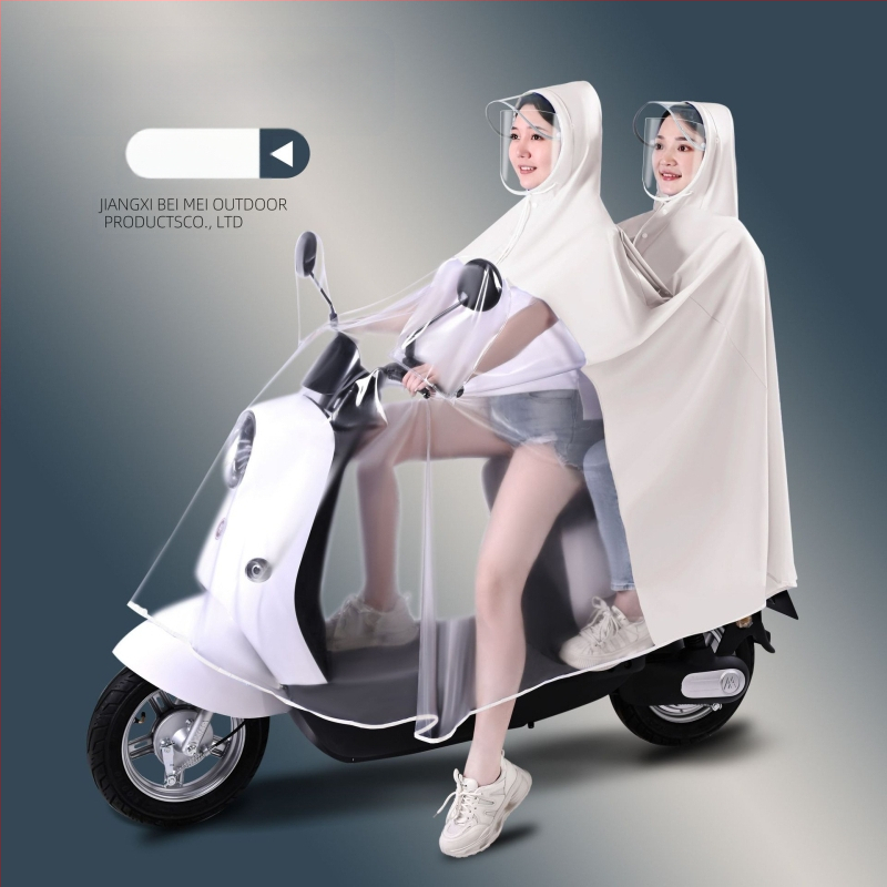 Elektromos autó esőkabát nagykereskedelmi akkumulátoros autó motorkerékpár szülő-gyermek egyrészes, egyrészes, dupla testű, esőálló anya-gyermek poncsó
