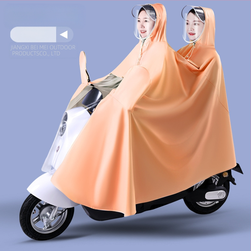 Elektromos autó esőkabát nagykereskedelmi akkumulátoros autó motorkerékpár szülő-gyermek egyrészes, egyrészes, dupla testű, esőálló anya-gyermek poncsó
