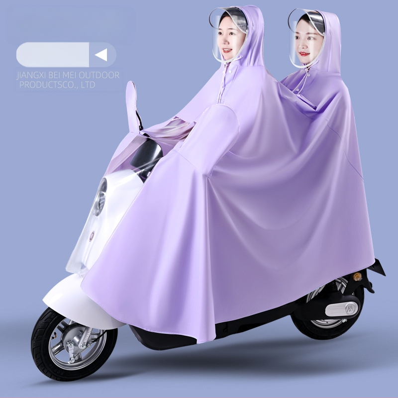 Elektromos autó esőkabát nagykereskedelmi akkumulátoros autó motorkerékpár szülő-gyermek egyrészes, egyrészes, dupla testű, esőálló anya-gyermek poncsó