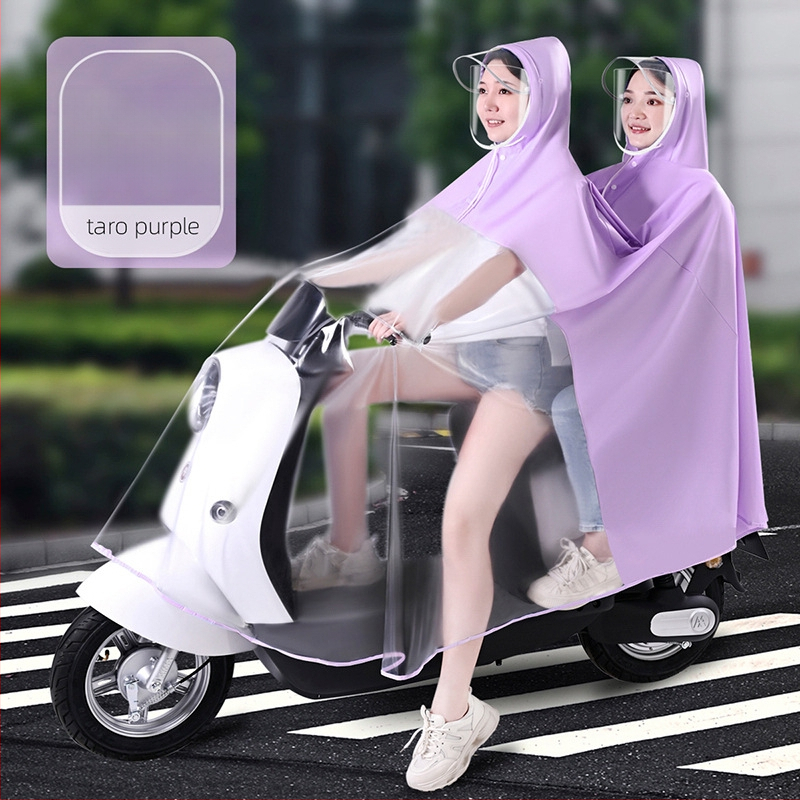Elektromos autó esőkabát nagykereskedelmi akkumulátoros autó motorkerékpár szülő-gyermek egyrészes, egyrészes, dupla testű, esőálló anya-gyermek poncsó