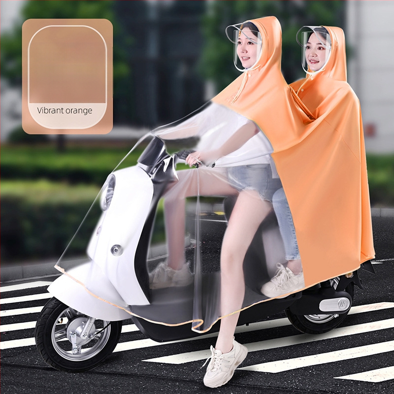 Elektromos autó esőkabát nagykereskedelmi akkumulátoros autó motorkerékpár szülő-gyermek egyrészes, egyrészes, dupla testű, esőálló anya-gyermek poncsó
