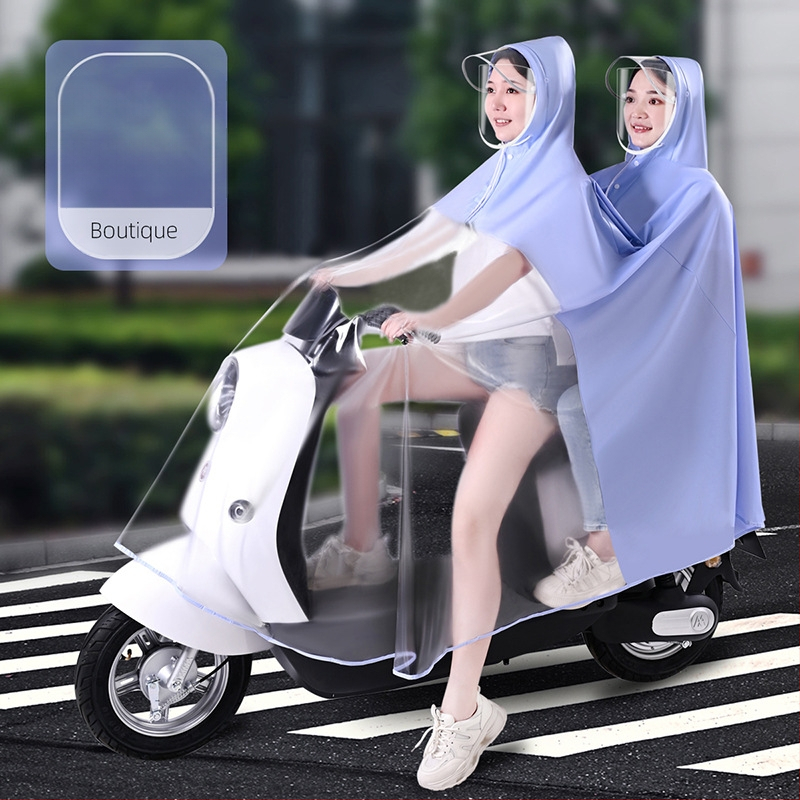 Elektromos autó esőkabát nagykereskedelmi akkumulátoros autó motorkerékpár szülő-gyermek egyrészes, egyrészes, dupla testű, esőálló anya-gyermek poncsó