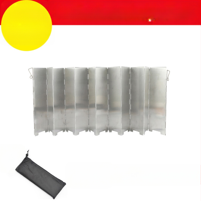 Сгъваем дефлектор за вятър от алуминиева сплав за външна печка, 8 броя/10 броя