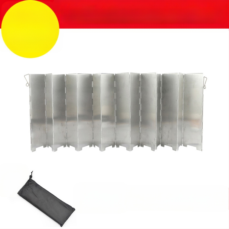 Сгъваем дефлектор за вятър от алуминиева сплав за външна печка, 8 броя/10 броя