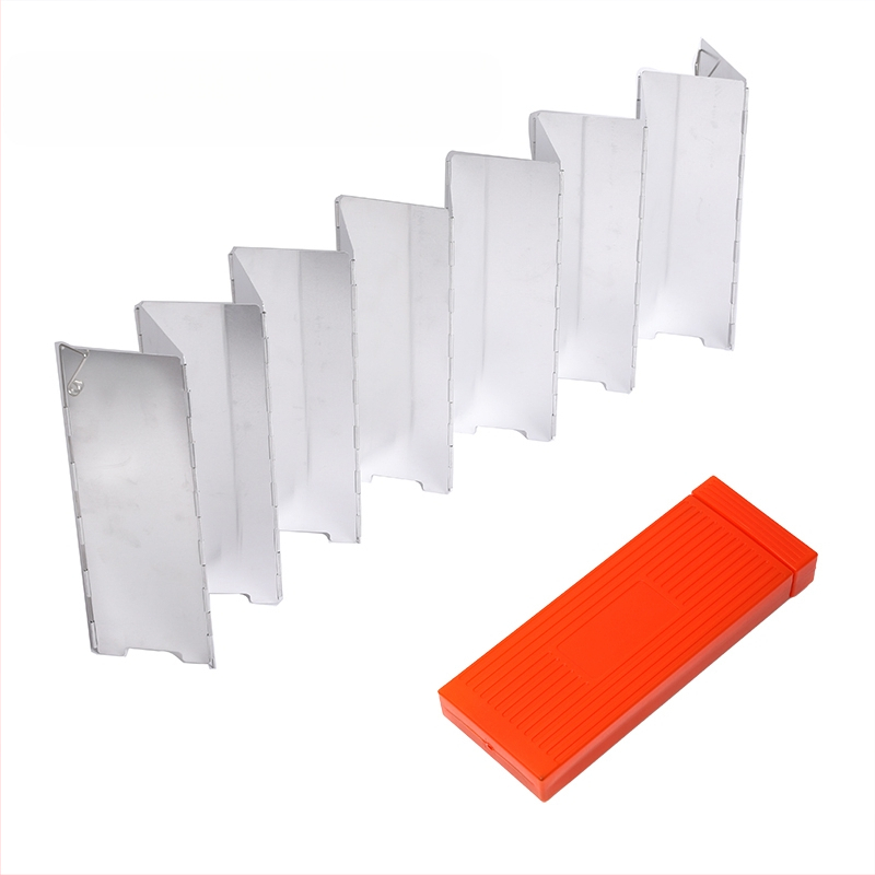 Сгъваем дефлектор за вятър от алуминиева сплав за външна печка, 8 броя/10 броя