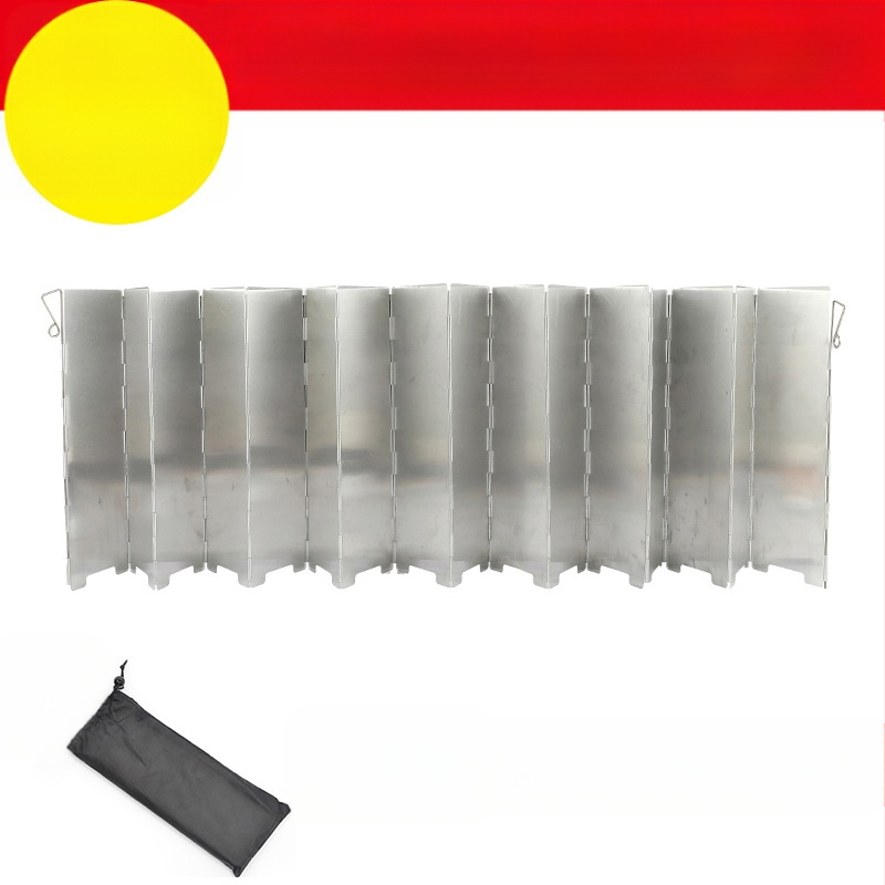 Сгъваем дефлектор за вятър от алуминиева сплав за външна печка, 8 броя/10 броя