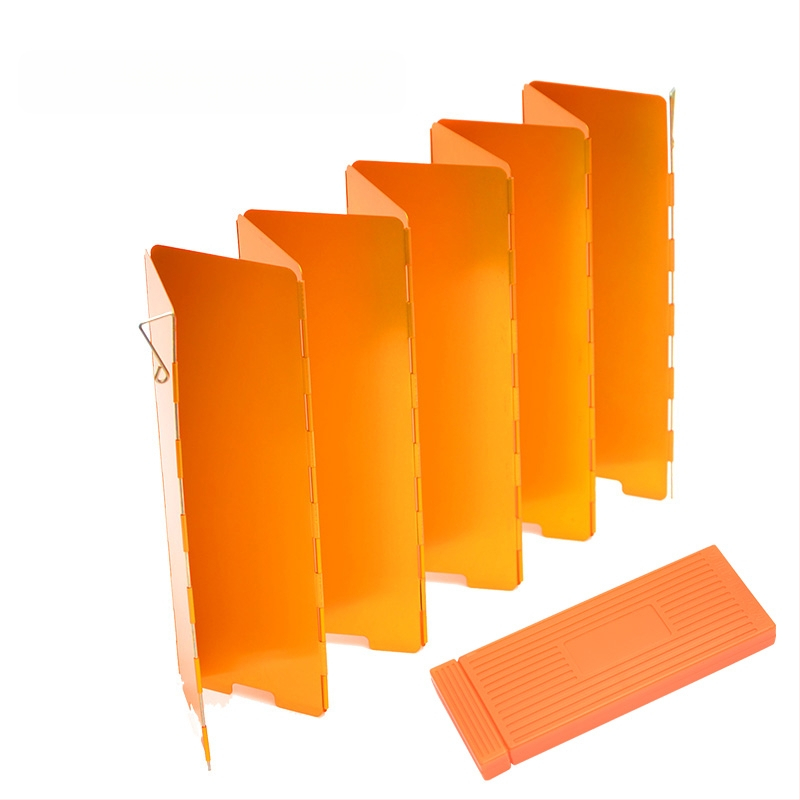 Сгъваем дефлектор за вятър от алуминиева сплав за външна печка, 8 броя/10 броя