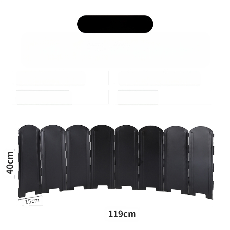 Сгъваем дефлектор за вятър от алуминиева сплав за външна печка, 8 броя/10 броя