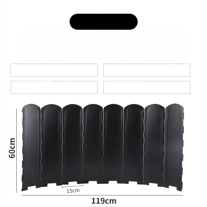 Сгъваем дефлектор за вятър от алуминиева сплав за външна печка, 8 броя/10 броя
