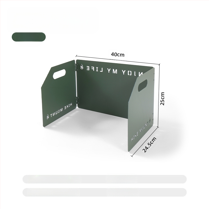 Сгъваем дефлектор за вятър от алуминиева сплав за външна печка, 8 броя/10 броя