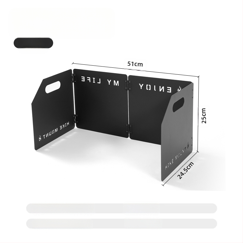 Сгъваем дефлектор за вятър от алуминиева сплав за външна печка, 8 броя/10 броя