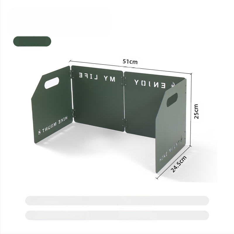 Сгъваем дефлектор за вятър от алуминиева сплав за външна печка, 8 броя/10 броя