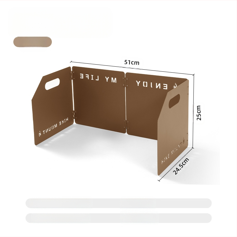 Сгъваем дефлектор за вятър от алуминиева сплав за външна печка, 8 броя/10 броя