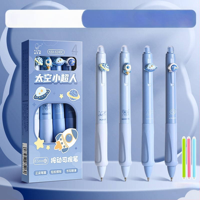 Õige rüht ja pehme haare! Kustutatav pastapliiats algkooliõpilastele ja kolmanda klassi õpilastele. Kuumkustutatav geelpliiats must-sinine.