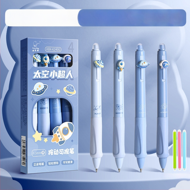 Õige rüht ja pehme haare! Kustutatav pastapliiats algkooliõpilastele ja kolmanda klassi õpilastele. Kuumkustutatav geelpliiats must-sinine.