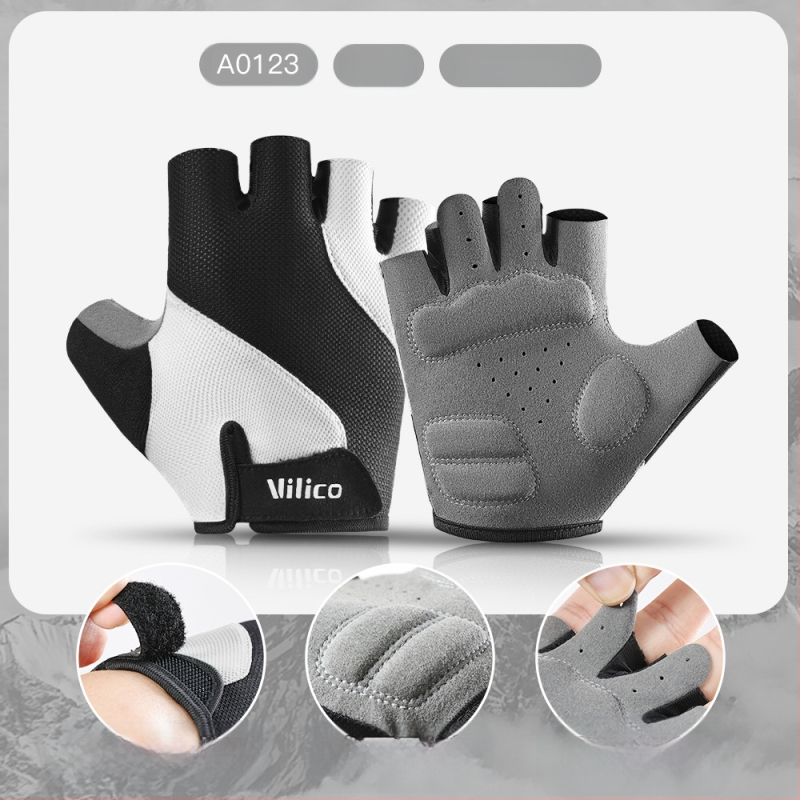 Ръкавици за колоездене на открито, офроуд мотоциклет, планински път, велосипед, устойчиви на износване, дишащи, слънцезащитни, с половин пръст