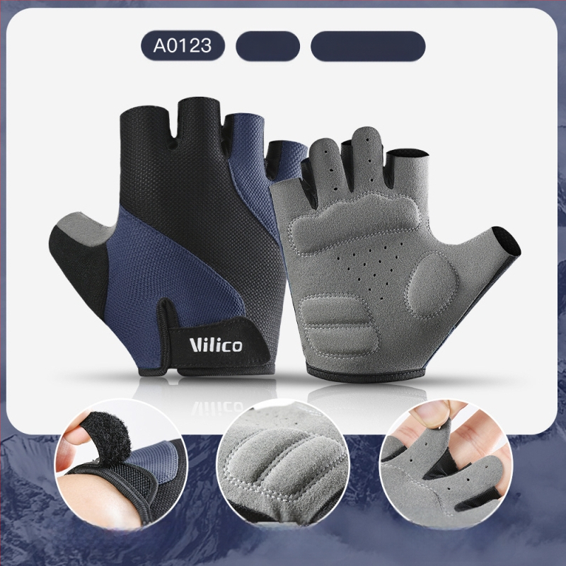 Ръкавици за колоездене на открито, офроуд мотоциклет, планински път, велосипед, устойчиви на износване, дишащи, слънцезащитни, с половин пръст