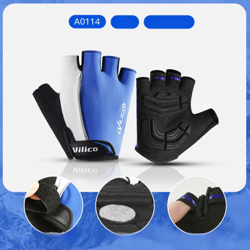 Ръкавици за колоездене на открито, офроуд мотоциклет, планински път, велосипед, устойчиви на износване, дишащи, слънцезащитни, с половин пръст