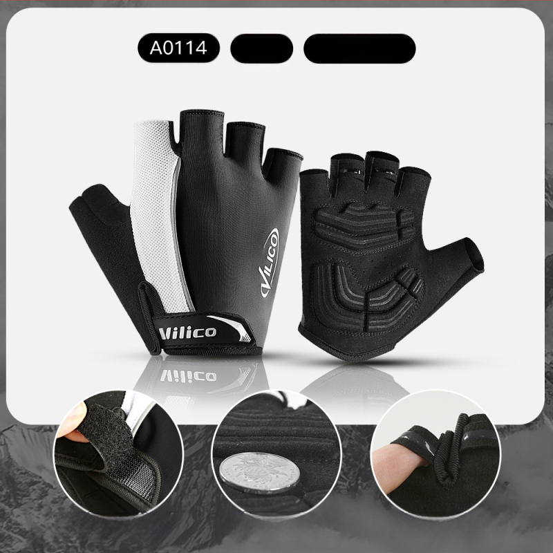 Ръкавици за колоездене на открито, офроуд мотоциклет, планински път, велосипед, устойчиви на износване, дишащи, слънцезащитни, с половин пръст