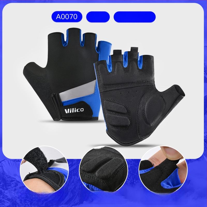 Ръкавици за колоездене на открито, офроуд мотоциклет, планински път, велосипед, устойчиви на износване, дишащи, слънцезащитни, с половин пръст