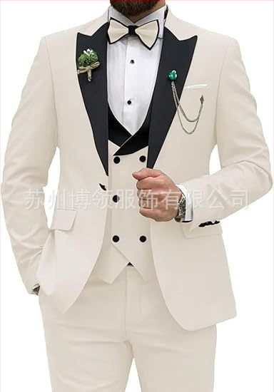 Meeste ülikond, 3-osaline komplekt, meeste slim fit ülikond, vabaaja, äri, peigmehe kleit, pidulik, pidulik ülikond