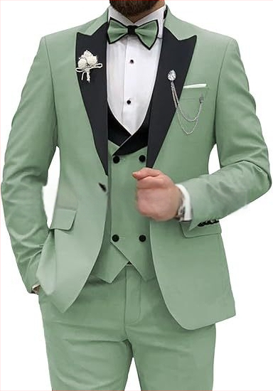 Meeste ülikond, 3-osaline komplekt, meeste slim fit ülikond, vabaaja, äri, peigmehe kleit, pidulik, pidulik ülikond