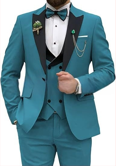 Meeste ülikond, 3-osaline komplekt, meeste slim fit ülikond, vabaaja, äri, peigmehe kleit, pidulik, pidulik ülikond