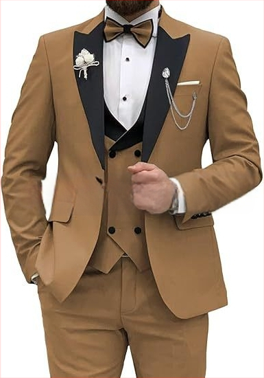 Meeste ülikond, 3-osaline komplekt, meeste slim fit ülikond, vabaaja, äri, peigmehe kleit, pidulik, pidulik ülikond