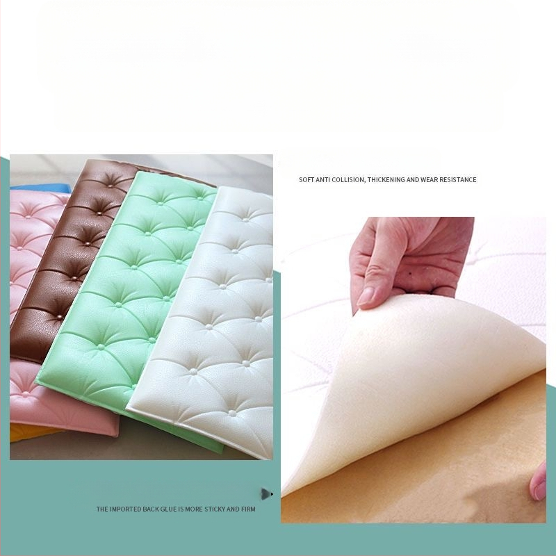 Veekindel ja niiskuskindel voodiääre tapeet, isekleepuvad tatami voodiääre pehmed kotid, seinakleebised, kokkupõrkekindlad seinakaunistused