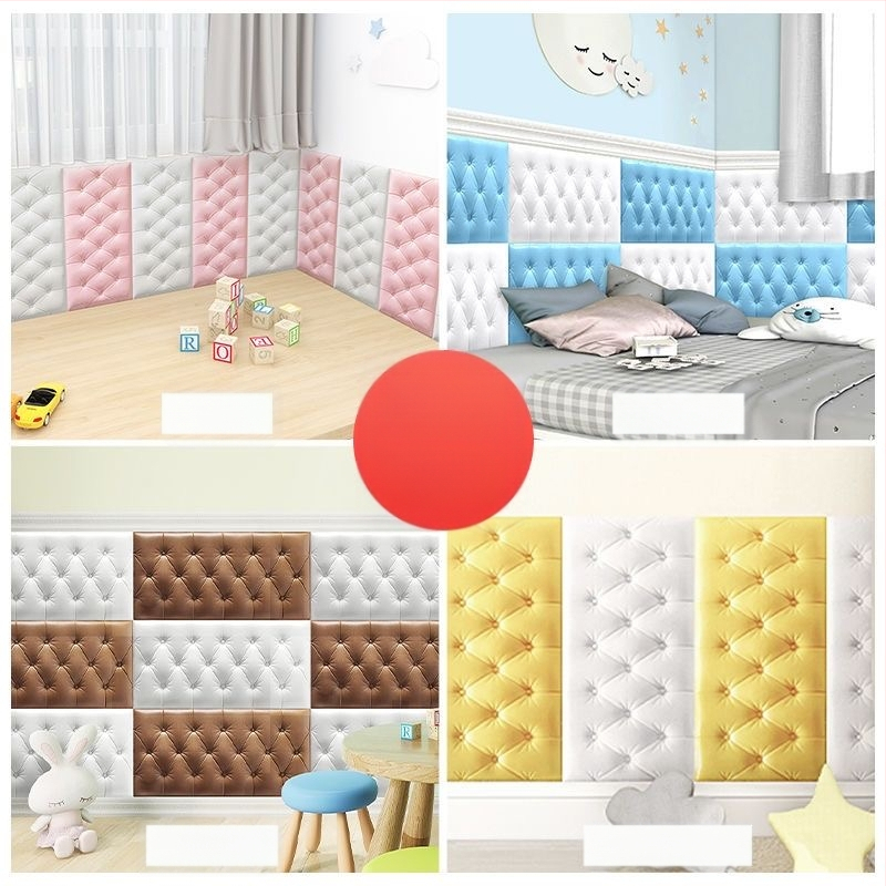 Veekindel ja niiskuskindel voodiääre tapeet, isekleepuvad tatami voodiääre pehmed kotid, seinakleebised, kokkupõrkekindlad seinakaunistused