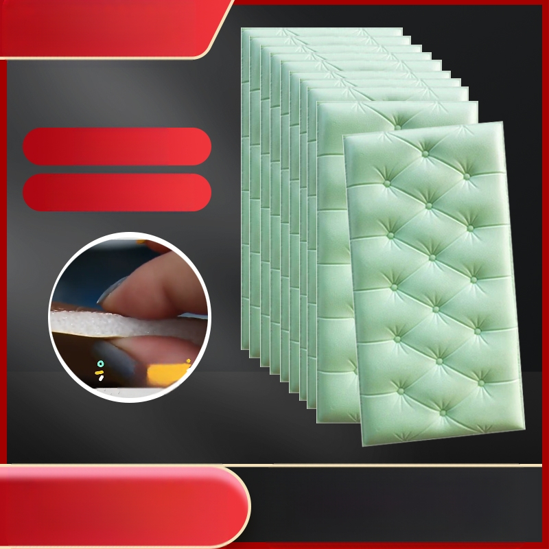 Veekindel ja niiskuskindel voodiääre tapeet, isekleepuvad tatami voodiääre pehmed kotid, seinakleebised, kokkupõrkekindlad seinakaunistused