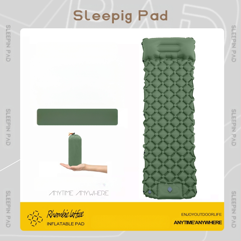 Pēdu jauns viena dimanta TPU piepūšamais paklājs āra telts guļampaklājs īpaši viegls pārnēsājams kempinga mitrumizturīgs paklājs
