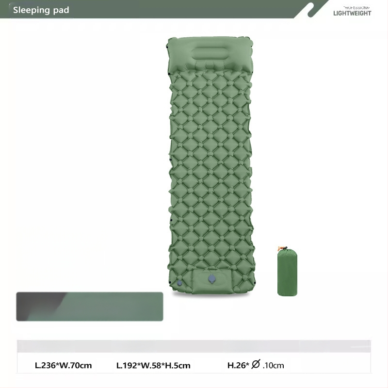 Pēdu jauns viena dimanta TPU piepūšamais paklājs āra telts guļampaklājs īpaši viegls pārnēsājams kempinga mitrumizturīgs paklājs