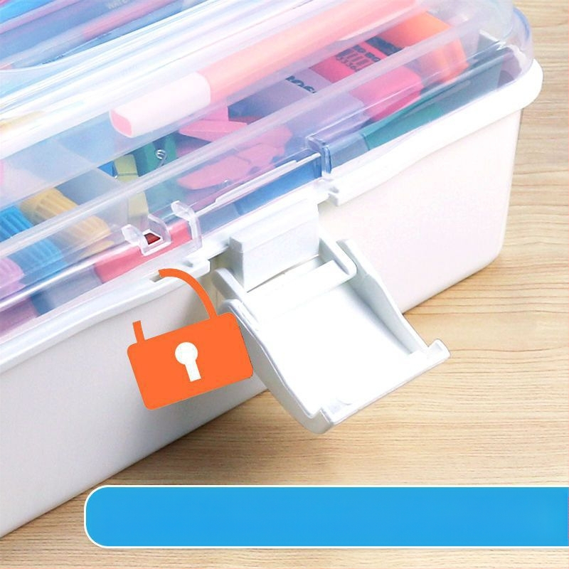 Kunstitööriistakast Kolmekihiline Mitmekihiline Kokkupandav Õpilaste Maalimiskast Kaasaskantav Multifunktsionaalne Majapidamiskast Kunst