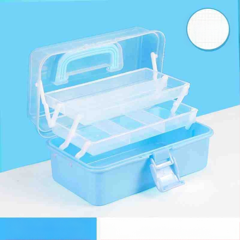 Kunstitööriistakast Kolmekihiline Mitmekihiline Kokkupandav Õpilaste Maalimiskast Kaasaskantav Multifunktsionaalne Majapidamiskast Kunst