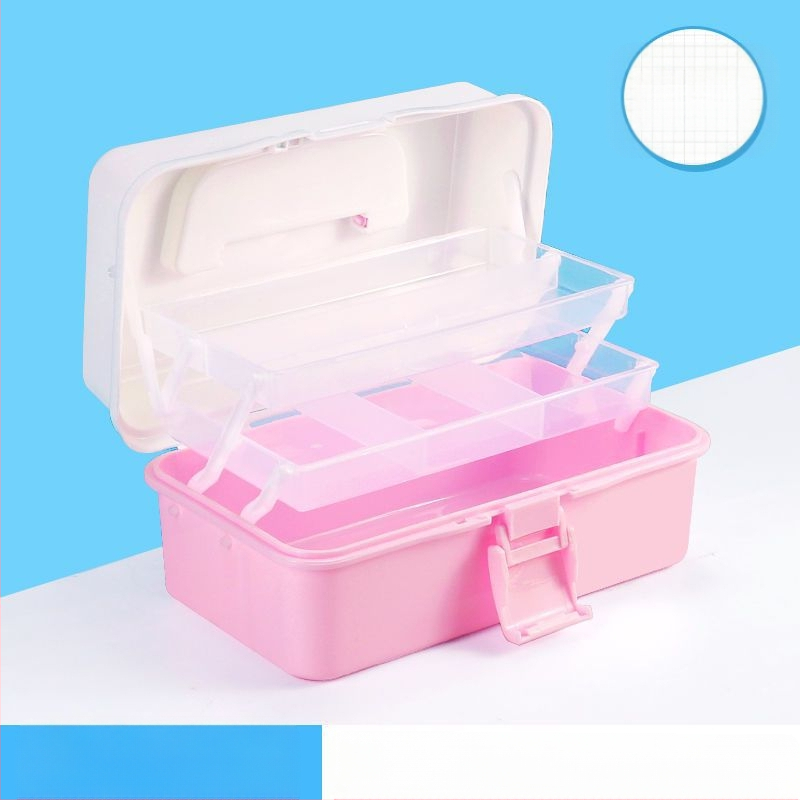 Kunstitööriistakast Kolmekihiline Mitmekihiline Kokkupandav Õpilaste Maalimiskast Kaasaskantav Multifunktsionaalne Majapidamiskast Kunst