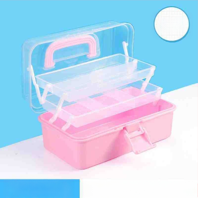 Kunstitööriistakast Kolmekihiline Mitmekihiline Kokkupandav Õpilaste Maalimiskast Kaasaskantav Multifunktsionaalne Majapidamiskast Kunst