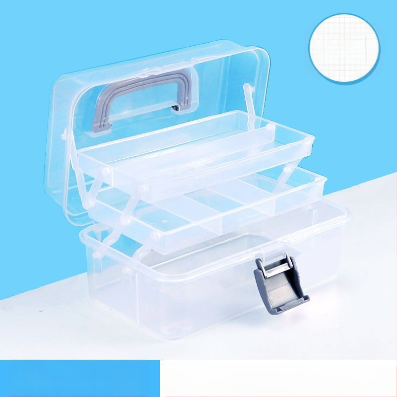 Kunstitööriistakast Kolmekihiline Mitmekihiline Kokkupandav Õpilaste Maalimiskast Kaasaskantav Multifunktsionaalne Majapidamiskast Kunst