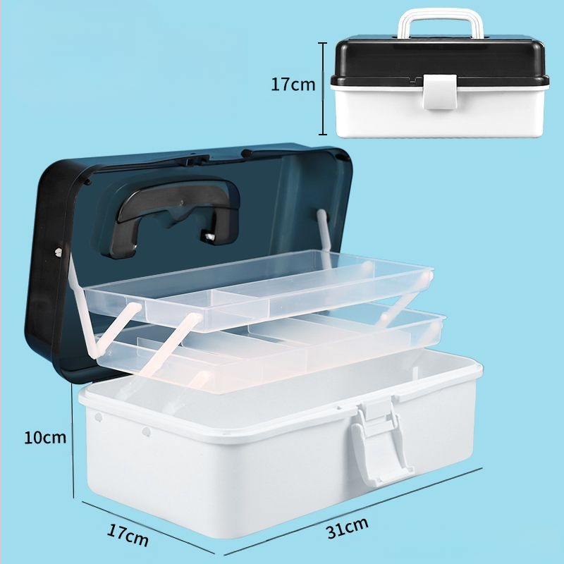 Kunstitööriistakast Kolmekihiline Mitmekihiline Kokkupandav Õpilaste Maalimiskast Kaasaskantav Multifunktsionaalne Majapidamiskast Kunst