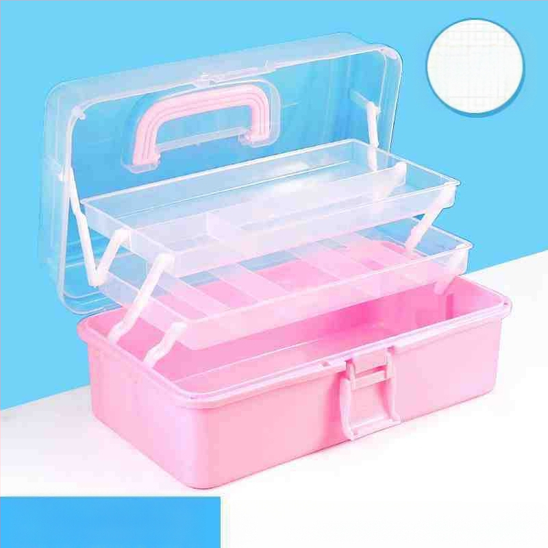 Kunstitööriistakast Kolmekihiline Mitmekihiline Kokkupandav Õpilaste Maalimiskast Kaasaskantav Multifunktsionaalne Majapidamiskast Kunst